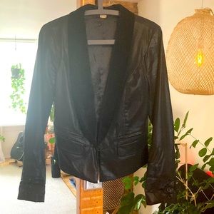 Vintage Guess Tuxedo Jacket with Velvet Lapel